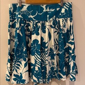 Roxy Blue and White Floral Skirt